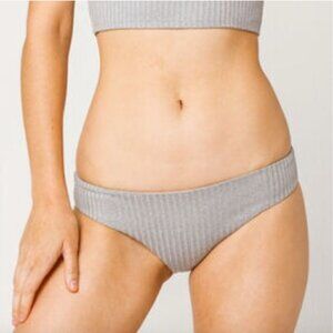 Tavik Ali Hipster Ribbed Gray Bikini Bottom NWOT JB